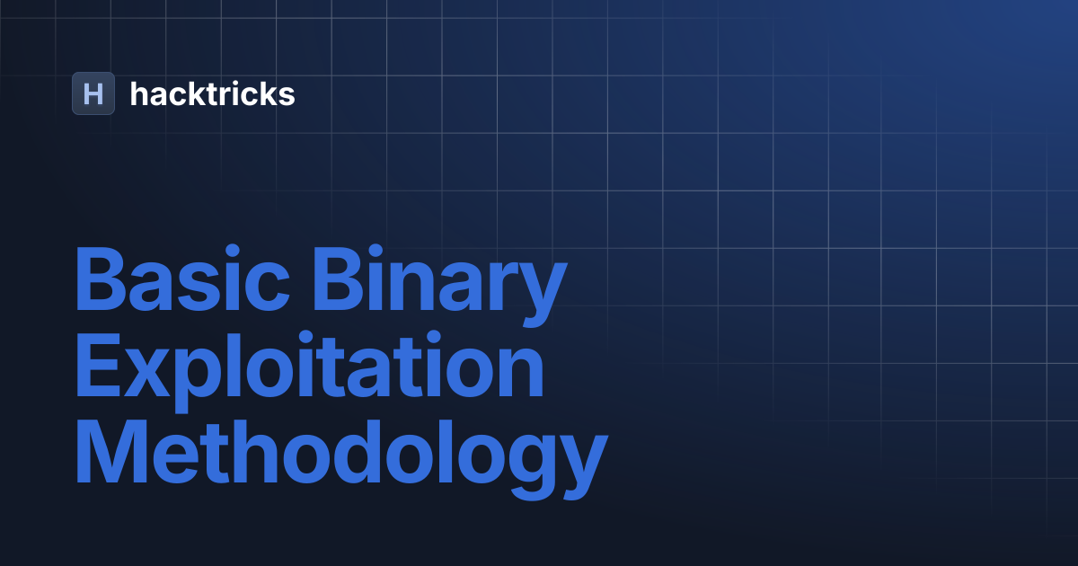 Basic Binary Exploitation Methodology | hacktricks